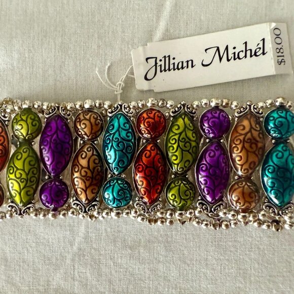 Jillian Michél Multicolor Stretch Bracelet Boho Chic Jewelry - Picture 1 of 5